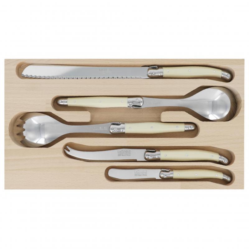 André Verdier Laguiole Debutant Ivory Host Set - 5 Piece