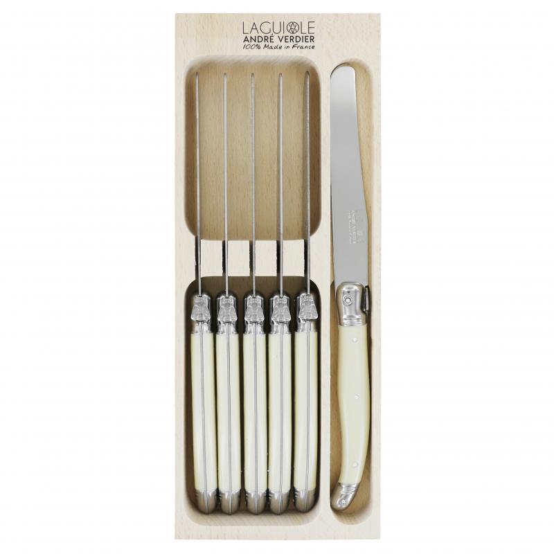 André Verdier Laguiole Debutant Ivory Dinner Knife - 6 Piece