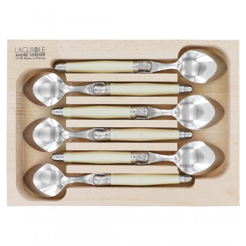 André Verdier Laguiole Debutant Ivory Dinner Spoon - 6 Piece