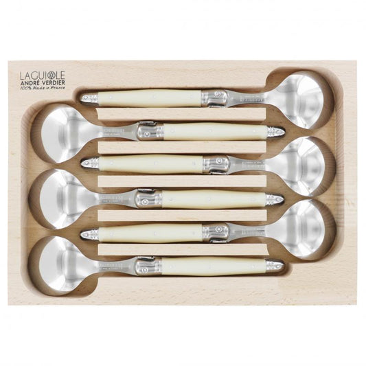 André Verdier Laguiole Debutant Ivory Soup Spoon - 6 Piece