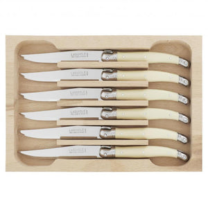 André Verdier Laguiole Debutant Ivory Dessert Knife - 6 Piece