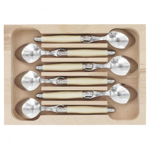 André Verdier Laguiole Debutant Ivory Coffee Spoon - 6 Piece