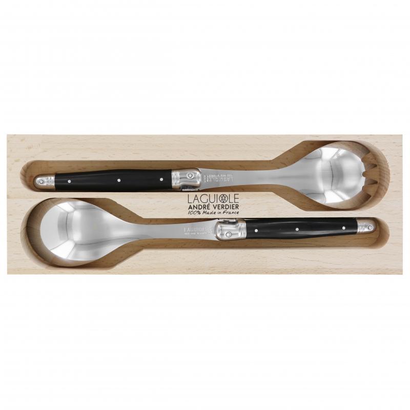 André Verdier Laguiole Debutant Black Salad Set - 2 Piece
