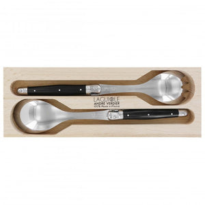 André Verdier Laguiole Debutant Black Salad Set - 2 Piece