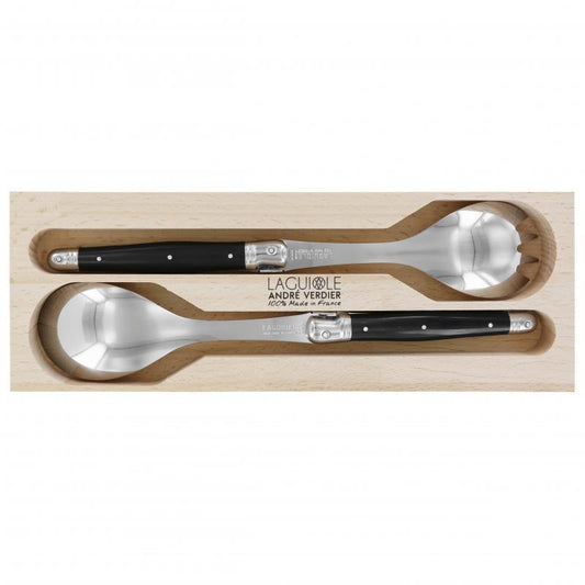 André Verdier Laguiole Debutant Black Salad Set - 2 Piece