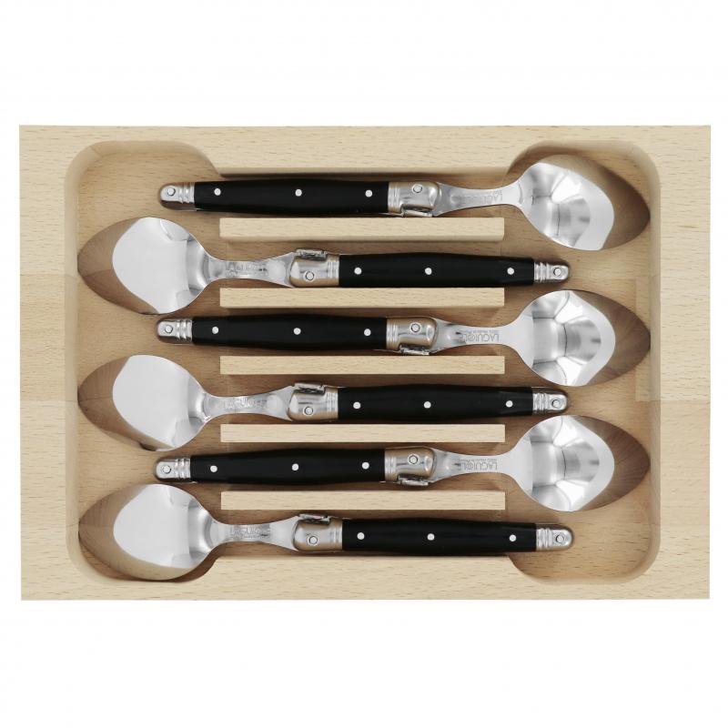 André Verdier Laguiole Debutant Black Coffee Spoon - 6 Piece
