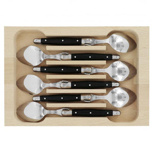 André Verdier Laguiole Debutant Black Coffee Spoon - 6 Piece