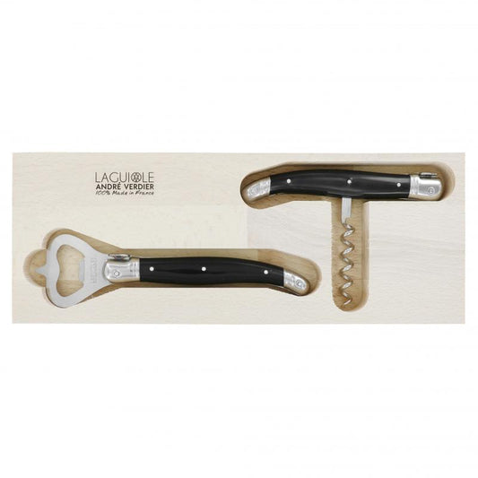 André Verdier Laguiole Debutant Black Apero Corkscrew & Bottle Opener