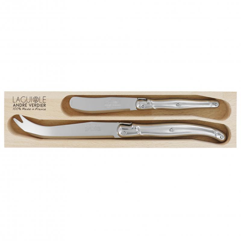 André Verdier Laguiole Debutant Inox Cheese Set - 2 Piece