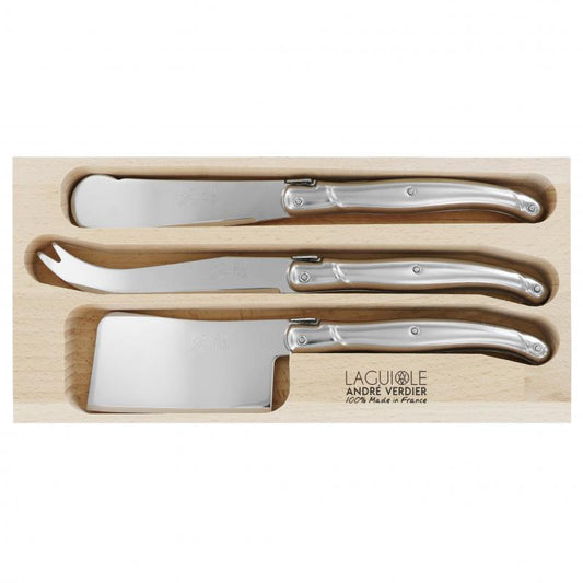 André Verdier Laguiole Debutant Inox Cheese Set with Sandwich Knife - 3 Piece