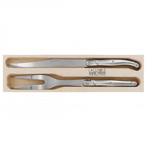 André Verdier Laguiole Debutant Inox Carving Set - 2 Piece