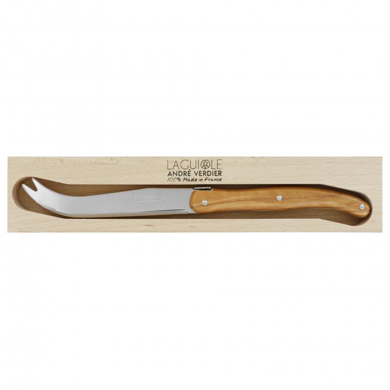 André Verdier Laguiole Debutant Olive Wood Large Cheese Knife - 1 Piece