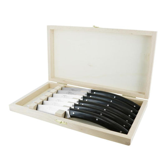 André Verdier Le Thiers Elegance Ebony Steak Knife - 6 Piece