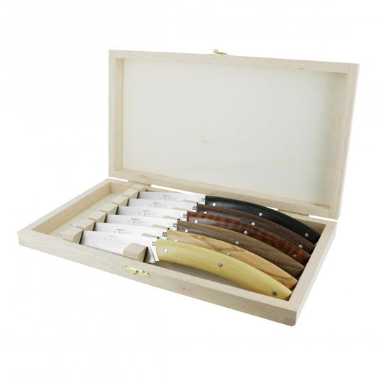 André Verdier Le Thiers Elegance Assorted Wood Steak Knife - 6 Piece