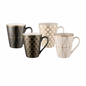 Bundanoon Conical Mug Geotalics 400ml - Set of 4
