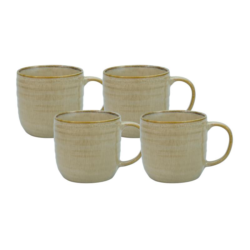 Bundanoon Classic Mug Textured Reactive Glaze 370ml - Set of 4