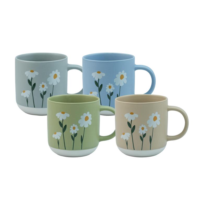 Bundanoon Classic Mug Daisy 365ml - Set of 4