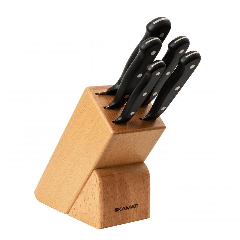 Kamati Gourmet Knife Block Set - 6 Piece