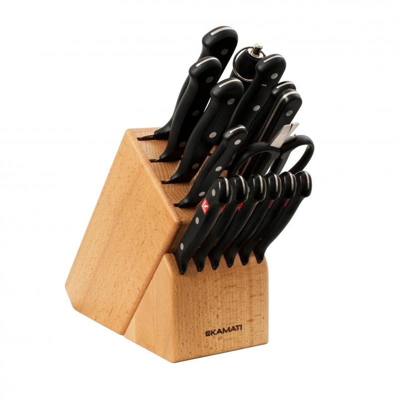 Kamati Gourmet Knife Block Set - 16 Piece