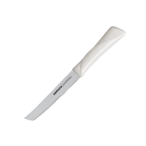 Samura HANNIBAL Steak Knife and Fork - Set for 4, White Handle - Kitchenly