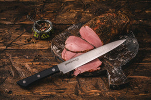 Samura HARAKIRI Knife Set - Paring, Utility, Nakiri, Santoku, Chef's Knife, White Handle - Kitchenly