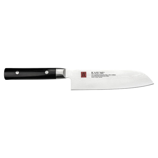 Kasumi Damascus Santoku Knife - 180mm - Kitchenly