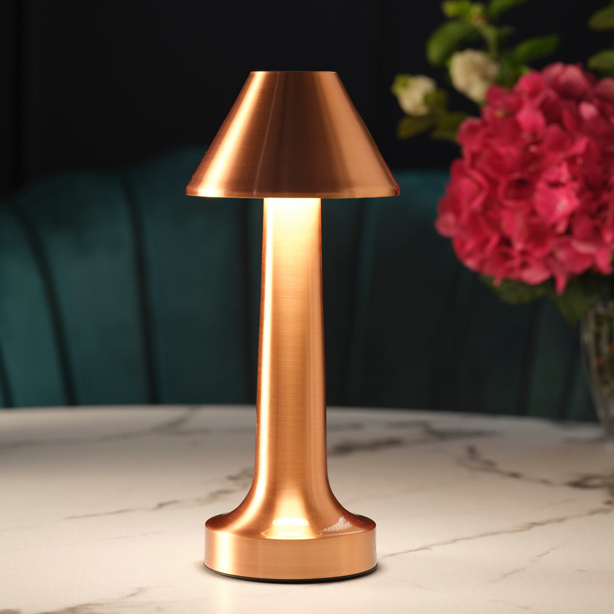 Tablekraft Ambience Helena Rechargeable Cordless LED Table Lamp – 5200mAh