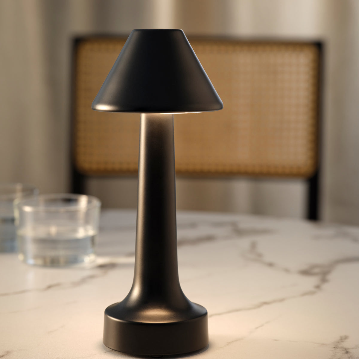 Tablekraft Ambience Helena Rechargeable Cordless LED Table Lamp – 5200mAh