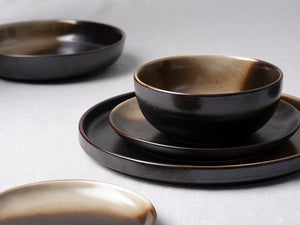 Tablekraft Urban Coffee Dust Round Coupe Plate - 203x29mm, Box of 6