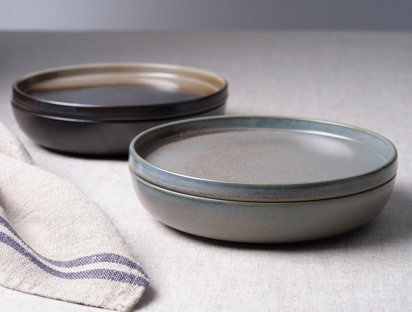 Tablekraft Urban Coffee Dust Round Coupe Plate - 203x29mm, Box of 6