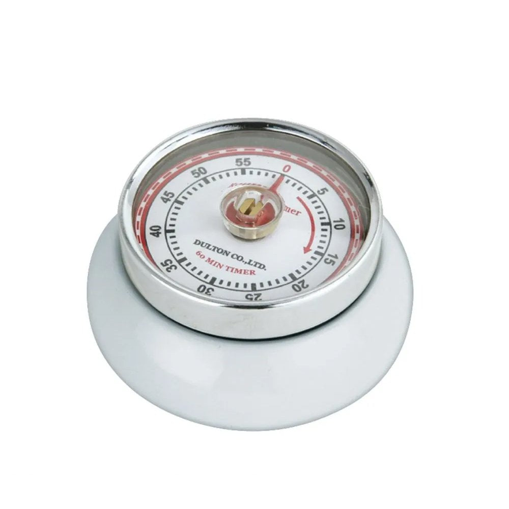 Zassenhaus Speed Kitchen Timer with MagnetEnameledSteelWhite 3x√ò 7cm - Kitchenly