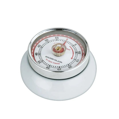 Zassenhaus Speed Kitchen Timer with MagnetEnameledSteelWhite 3x√ò 7cm - Kitchenly
