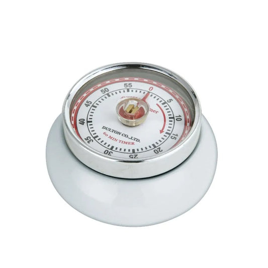 Zassenhaus Speed Kitchen Timer with MagnetEnameledSteelWhite 3x√ò 7cm - Kitchenly
