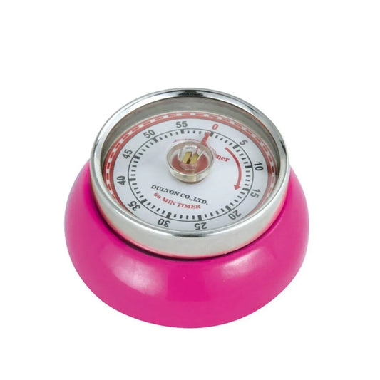 Zassenhaus Speed Kitchen Timer with MagnetEnameledSteelMagenta 3x√ò 7cm - Kitchenly
