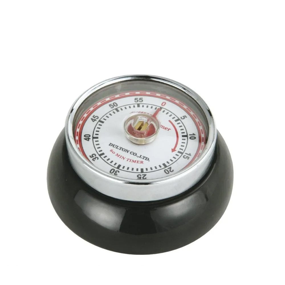 Zassenhaus Speed Kitchen Timer with MagnetEnameledSteelBlack 3x√ò 7cm - Kitchenly