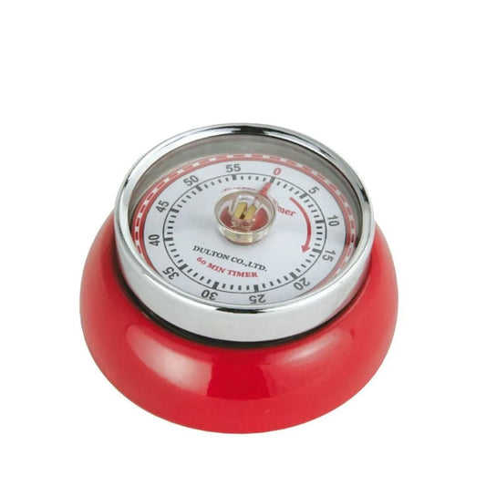 Zassenhaus Speed Kitchen Timer with MagnetEnameledSteelRed 3x√ò 7cm - Kitchenly