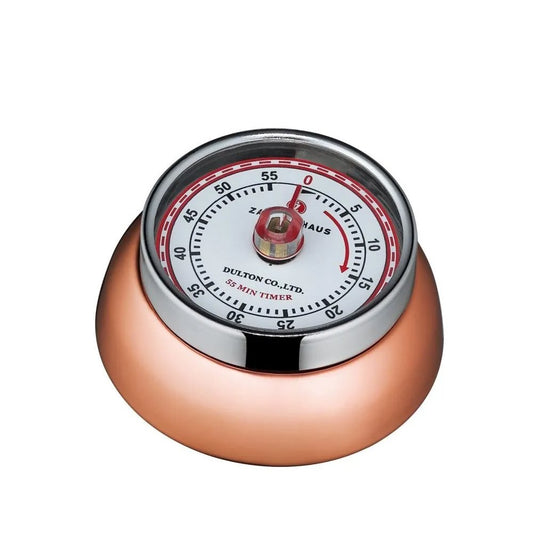 Zassenhaus Speed Kitchen Timer with MagnetEnameledSteelCoppery 3x√ò 7cm - Kitchenly