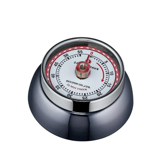 Zassenhaus SpeedKitchen Timer with Magnet Enameled Steel Carbon-Coloured 3x √ò 7cm - Kitchenly
