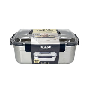 Glasslock ChefTopf Stainless Steel Food Storage Container Handy Rect. 2690ml2