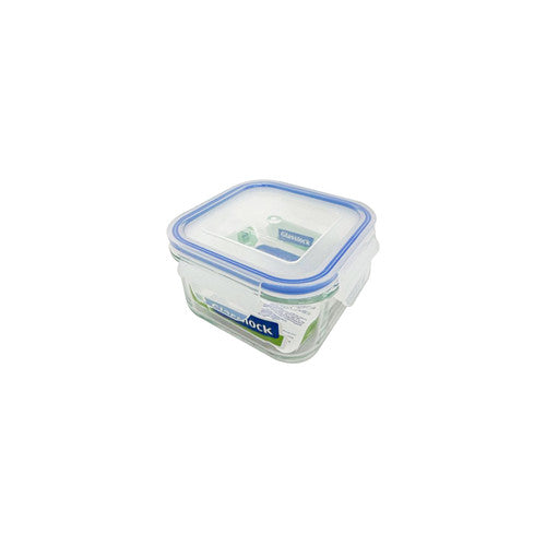 Glasslock Classic Tempered Glass 480ml Square Glass Container