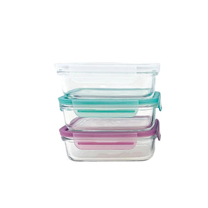 Glasslock  3 Piece Classic Tempered Glass Set 400ml