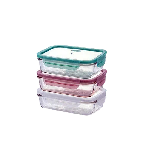 Glasslock  3 Piece Classic Tempered Glass Set 400ml