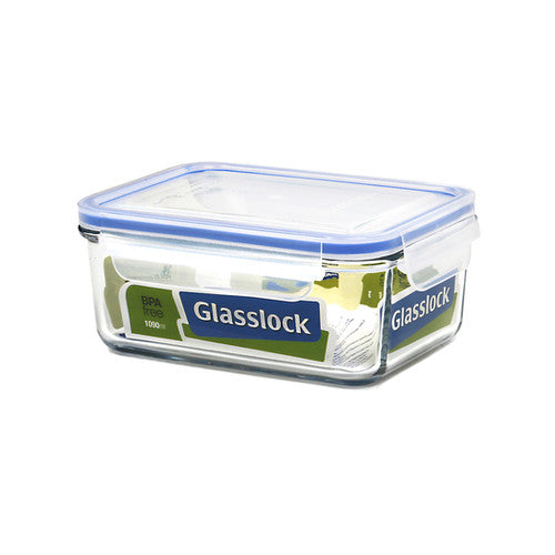 Glasslock Classic Tempered Glass 1090ml Rectangle Glass Container