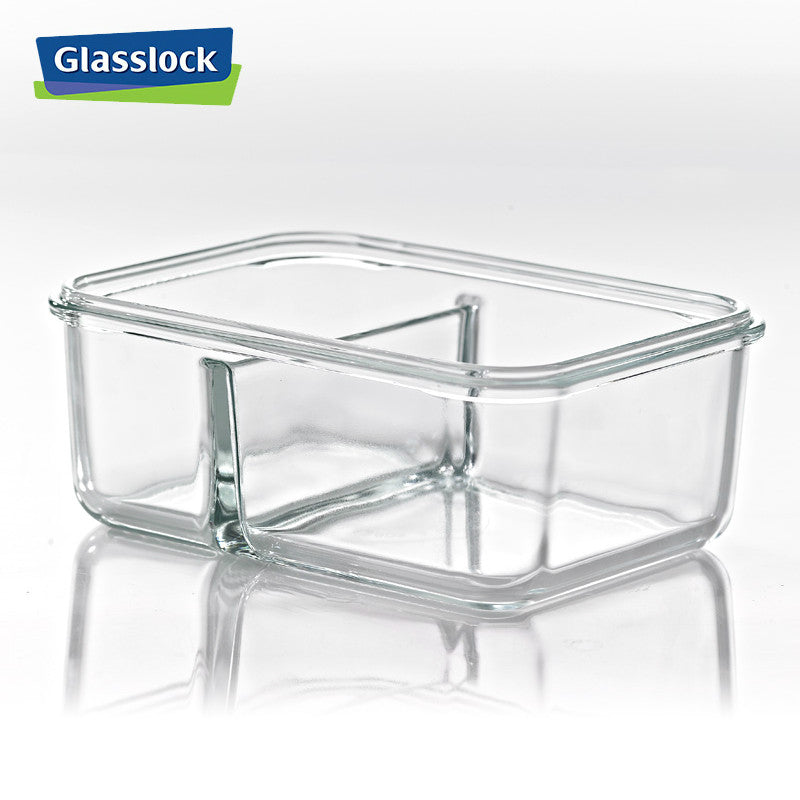 Glasslock Classic DUO Tempered Glass 1000ml Rectangle Divided Container