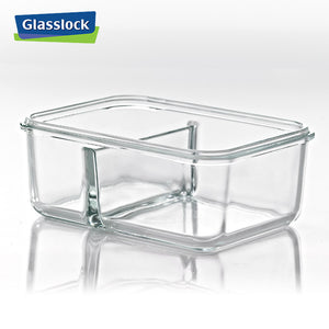 Glasslock Classic DUO Tempered Glass 670ml Rectangle Divided Container