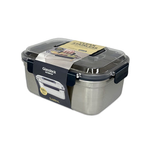 Glasslock ChefTopf Stainless Steel Food Storage Container Handy Rect. 3460ml