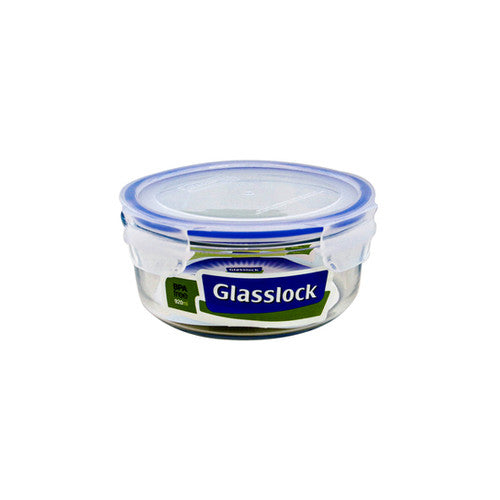Glasslock Classic Tempered Glass 920ml Round Glass Container