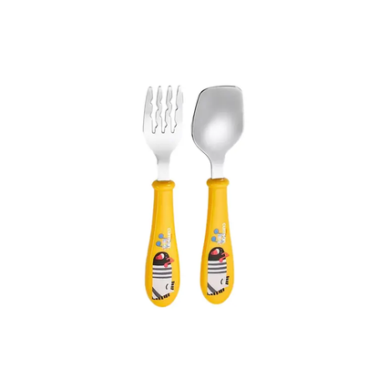 Cuitisan Infant Kid Smart Spoon Fork Set with Case