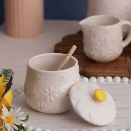 Price & Kensington Daisy Honey Pot and Drizzler 450ml