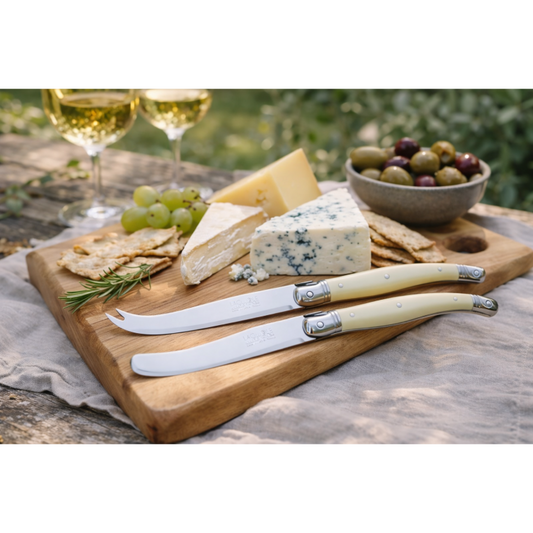 André Verdier Laguiole Debutant Ivory Cheese Set - 2 Piece